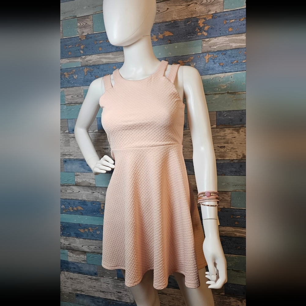 Zunie *Girls* Textured Skater Flare Dress In Blush Size 10 Girls/ Toddler